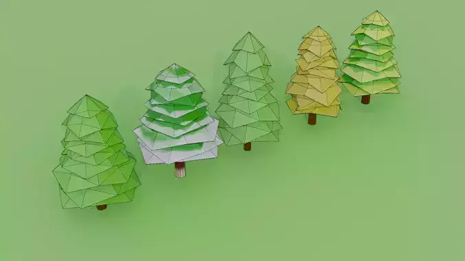 Low Poly Tree-  V5 Low-poly 3D model