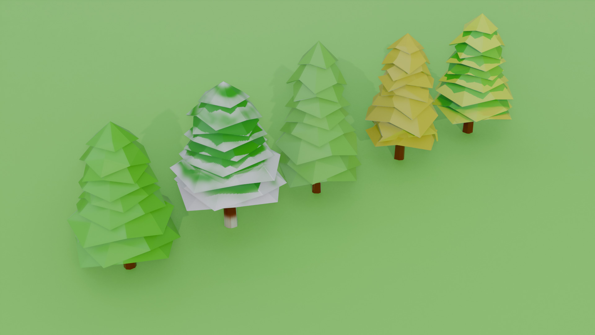 Low Poly Tree-  V5 Low-poly 3D model_1