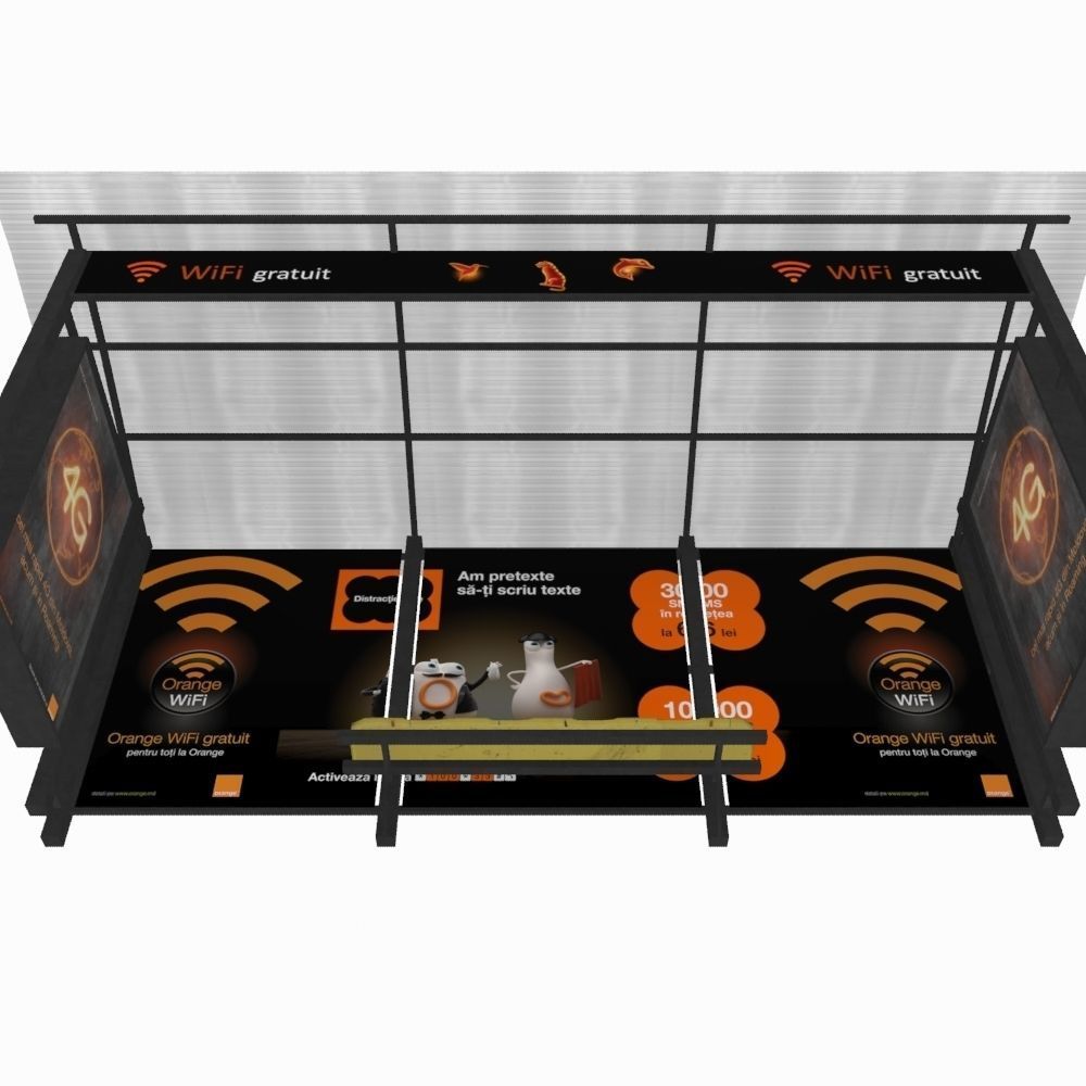 Small bus stop v1 3D model_6