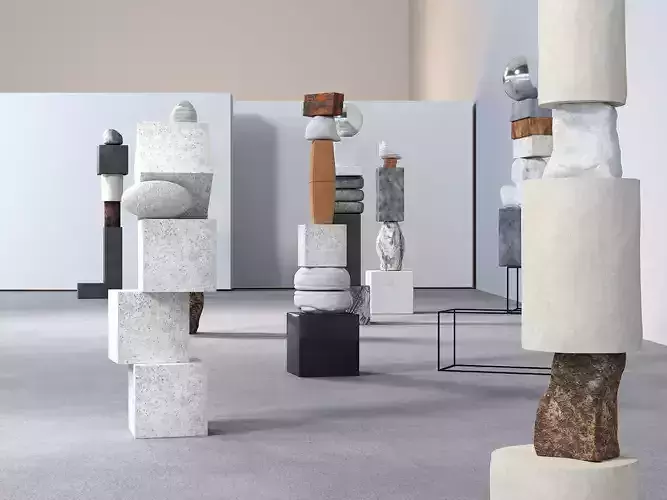Modern Art Style Exhibition Hall Stones