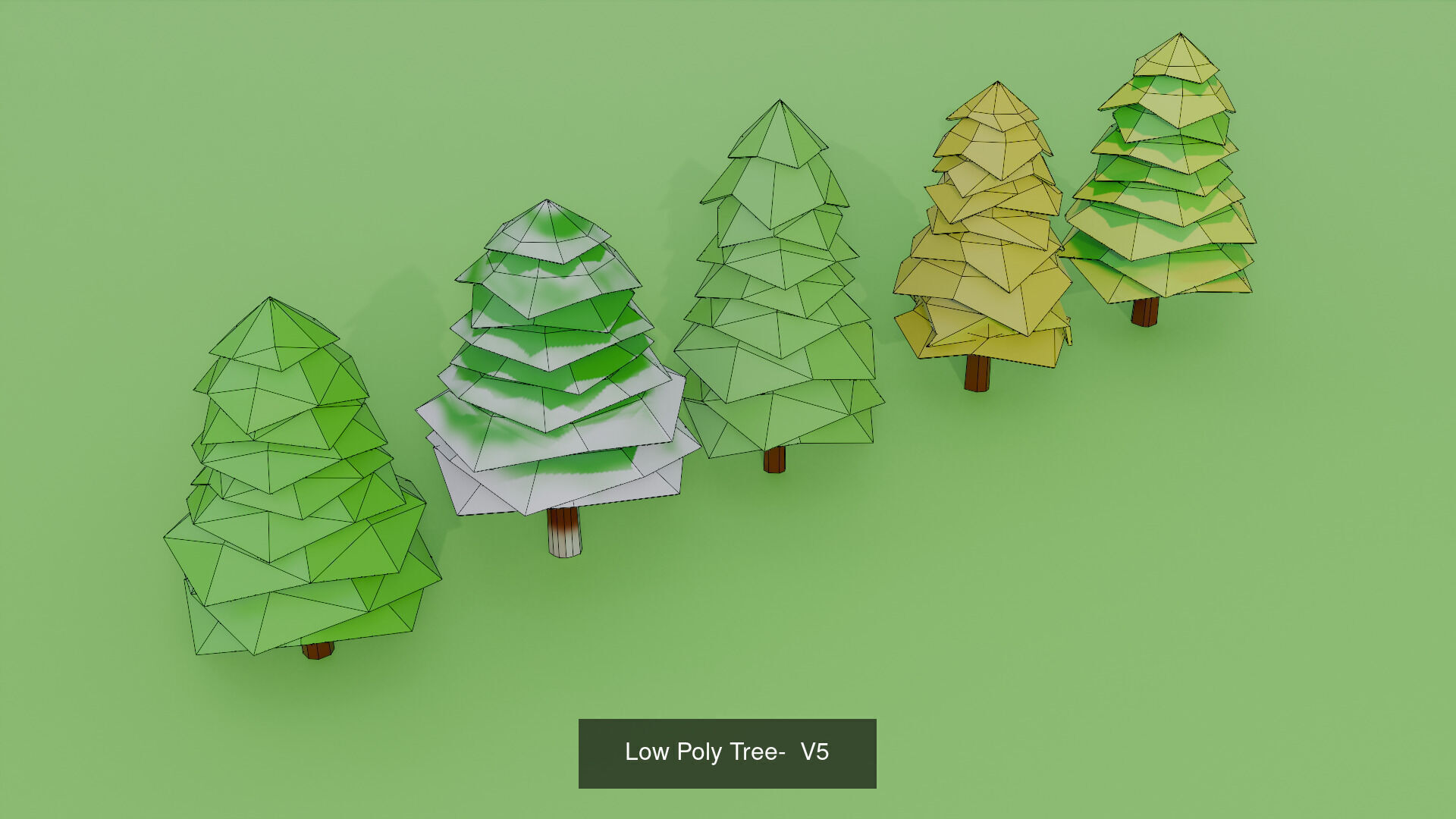 Low Poly Trees Pack  3D Model Collection_7