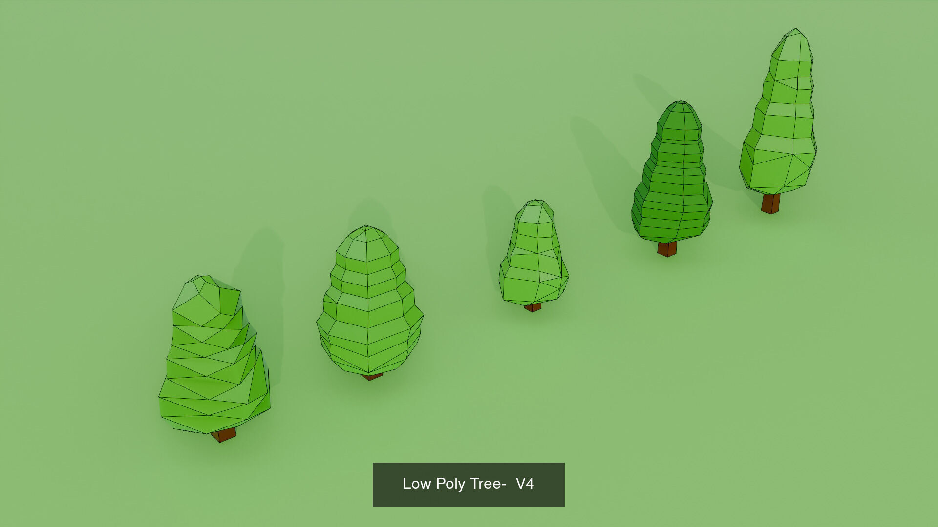 Low Poly Trees Pack  3D Model Collection_6