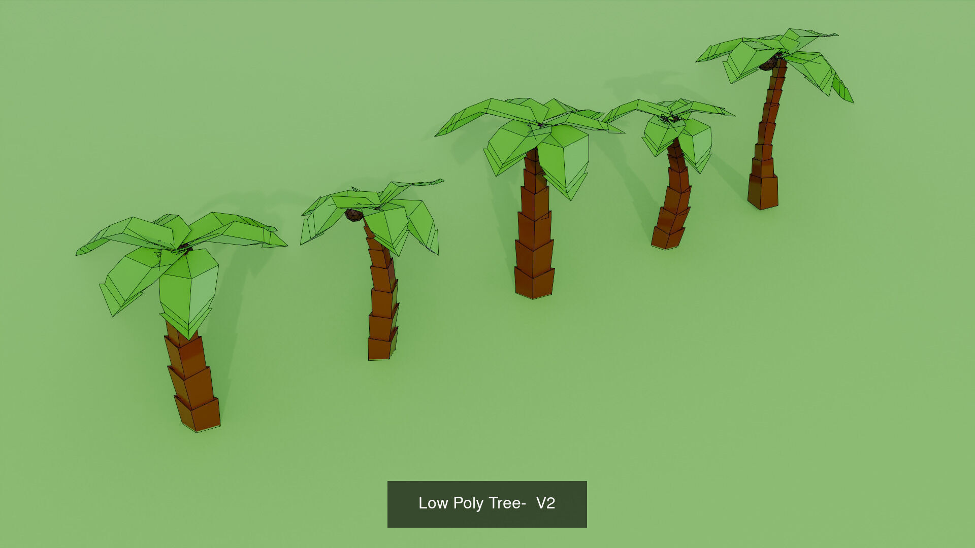 Low Poly Trees Pack  3D Model Collection_4