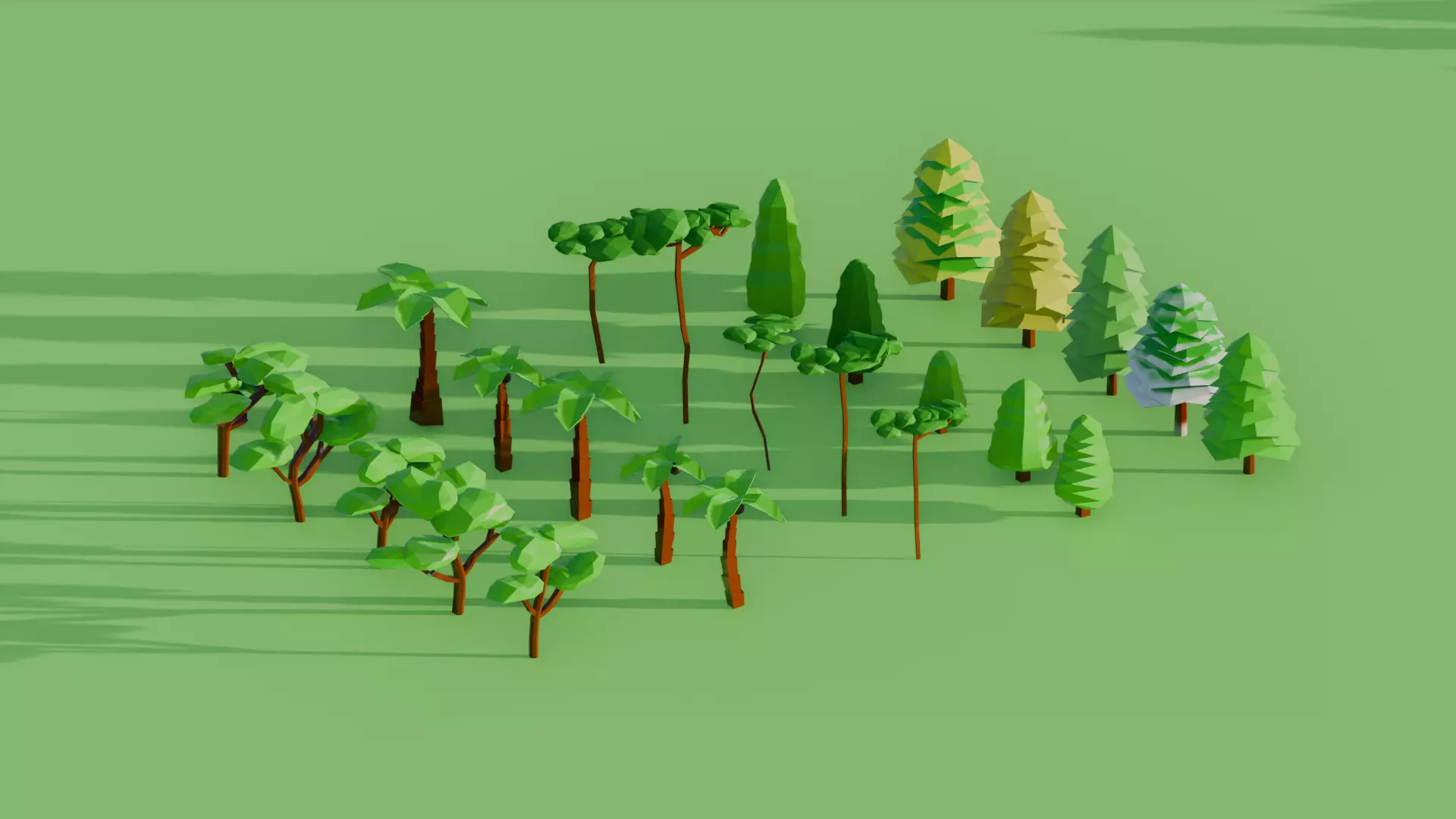 Low Poly Trees Pack  3D Model Collection_0