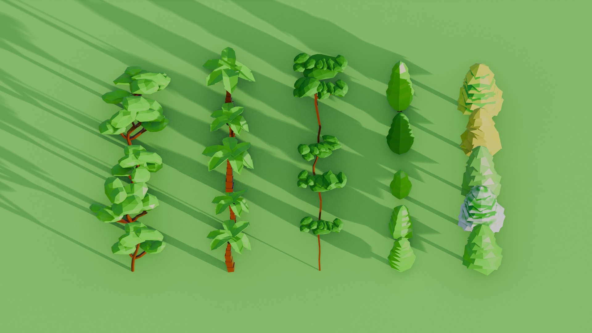 Low Poly Trees Pack  3D Model Collection_2