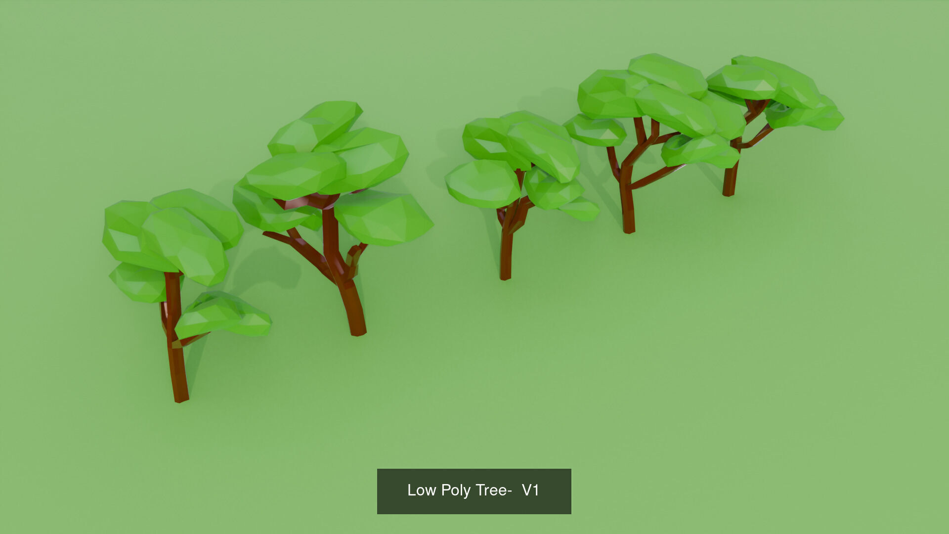 Low Poly Trees Pack  3D Model Collection_3