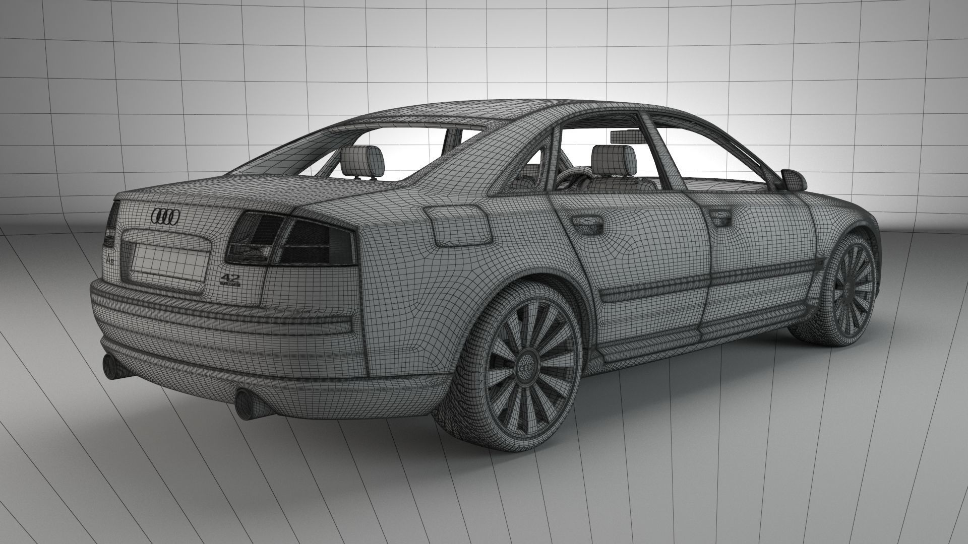 Audi A8 2002 Quattro 3D model_7
