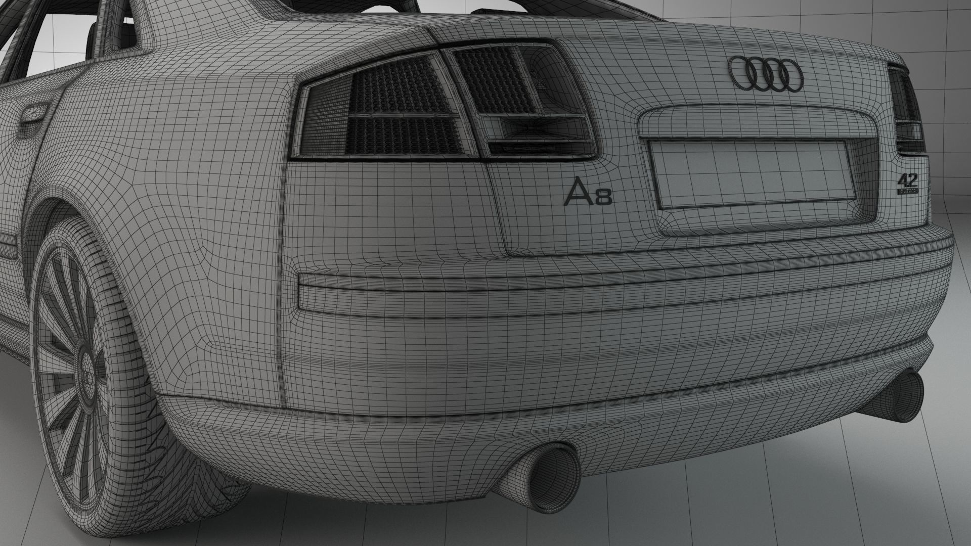 Audi A8 2002 Quattro 3D model_13