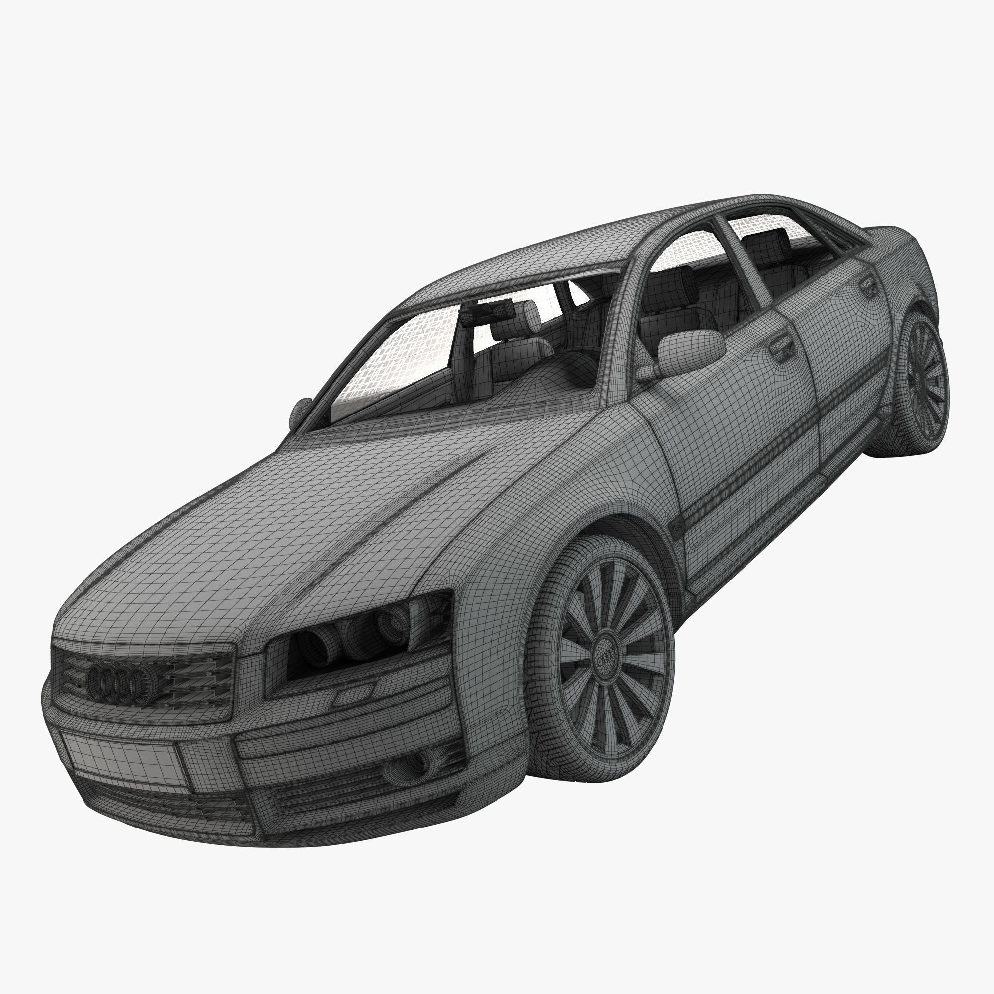 Audi A8 2002 Quattro 3D model_1