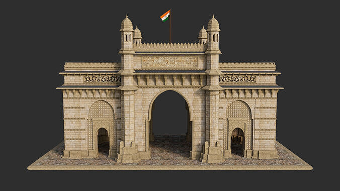 Mumbai The Gateway of India 3D model 6