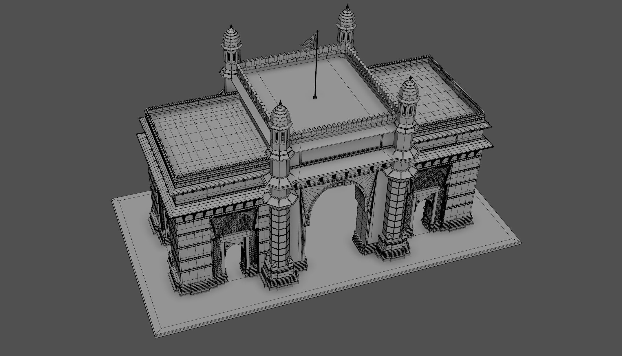 Mumbai The Gateway of India 3D model_13