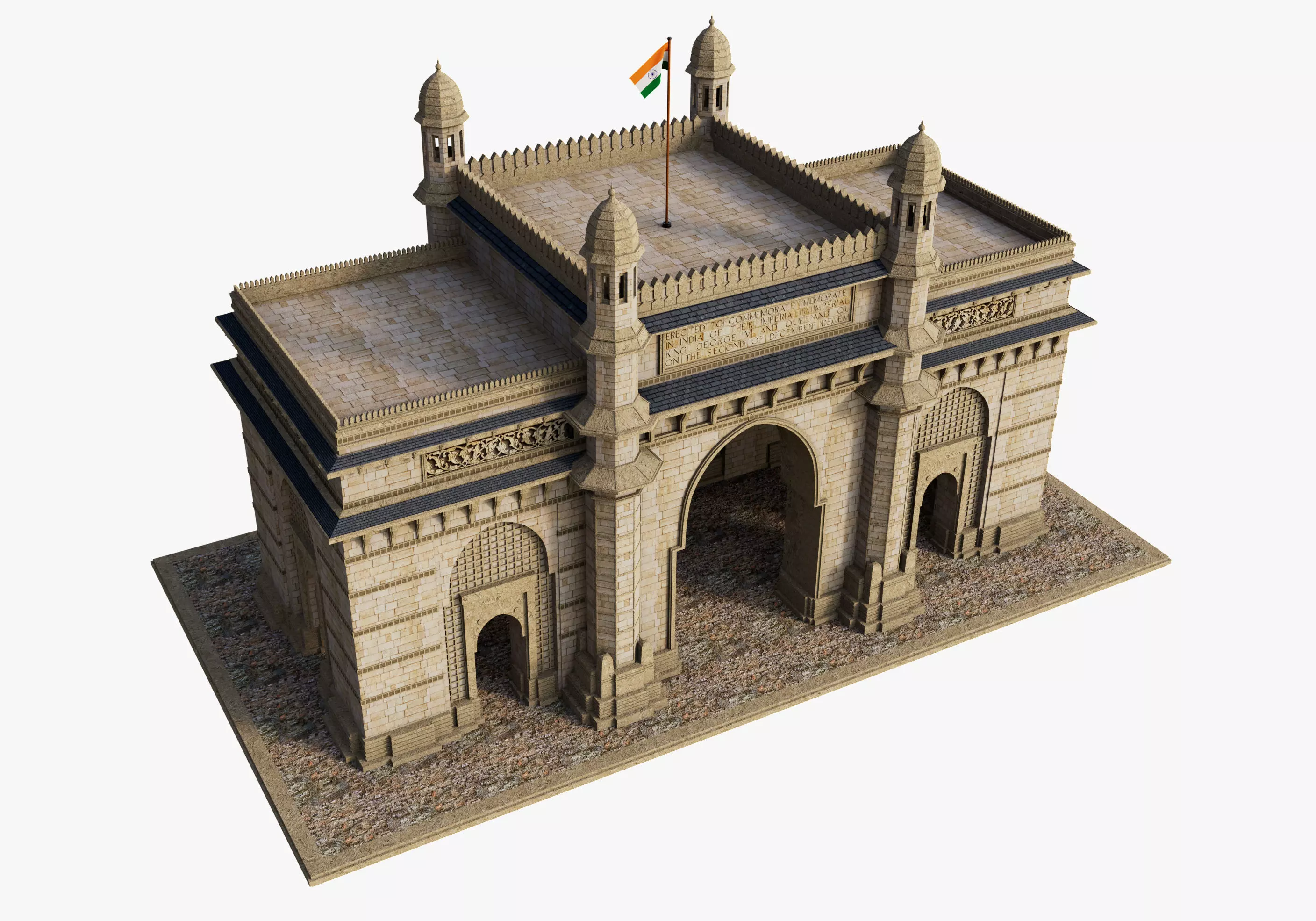 Mumbai The Gateway of India 3D model_0