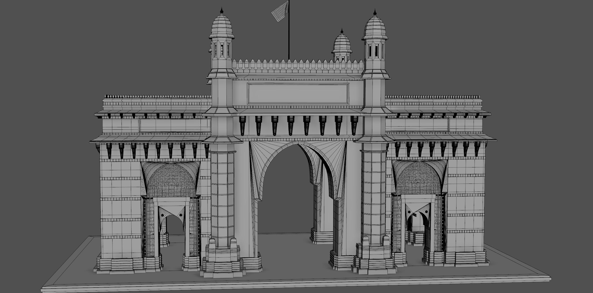 Mumbai The Gateway of India 3D model_8