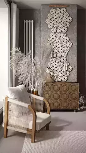 Wabi Sabi style sofa cabinet wall decoration pendant