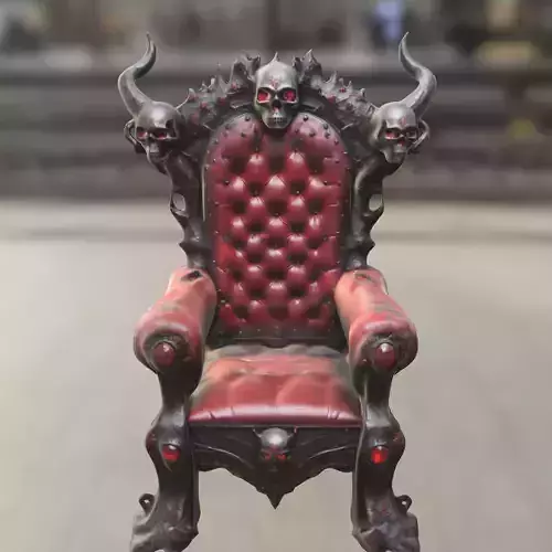 Demonic Throne Gothic Skull Armchair