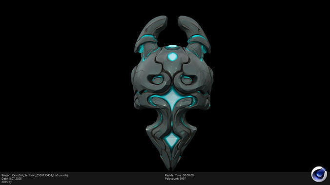 Low Poly Stylized Celestial Sentinel 2 Low-poly 3D model