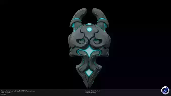 Low Poly Stylized Celestial Sentinel 2 Low-poly 3D model