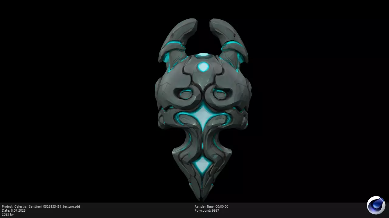 Low Poly Stylized Celestial Sentinel 2 Low-poly 3D model