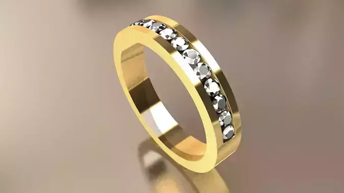 Diamond Line Ring Women