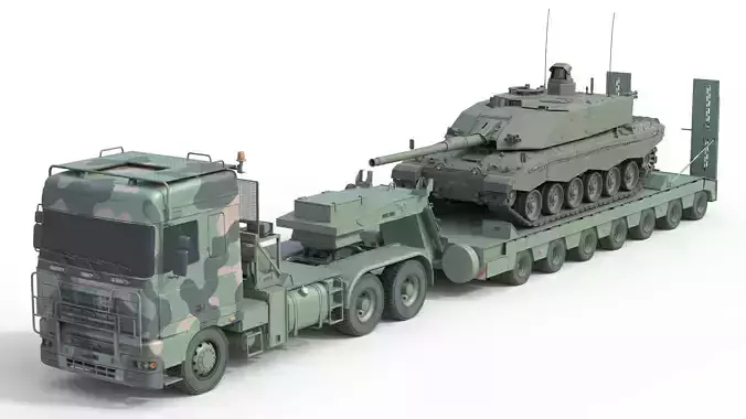 DAF Truck with Trailer and Tank