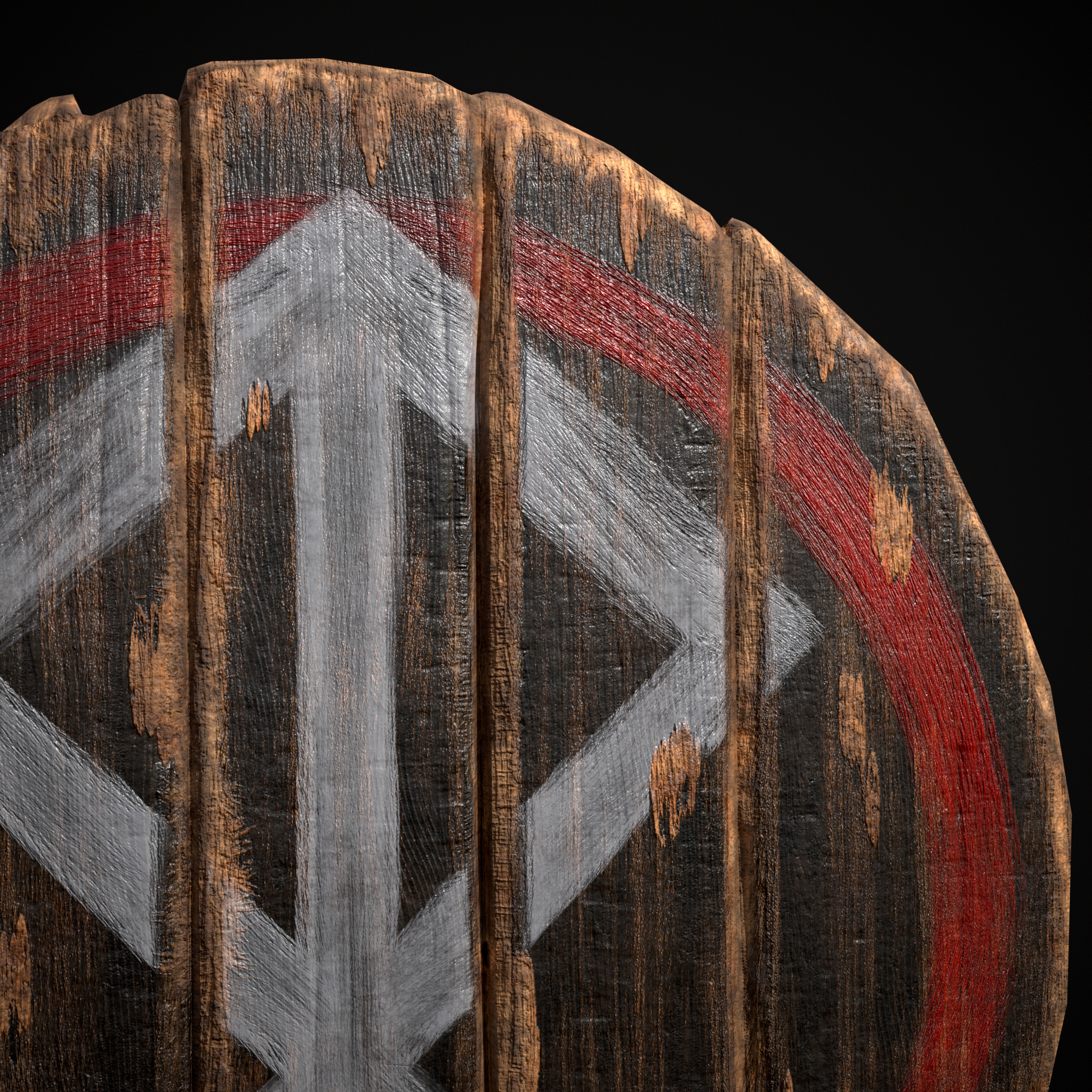 Celtic RWB Vegvisir Coat of Arms Low-poly 3D model_17