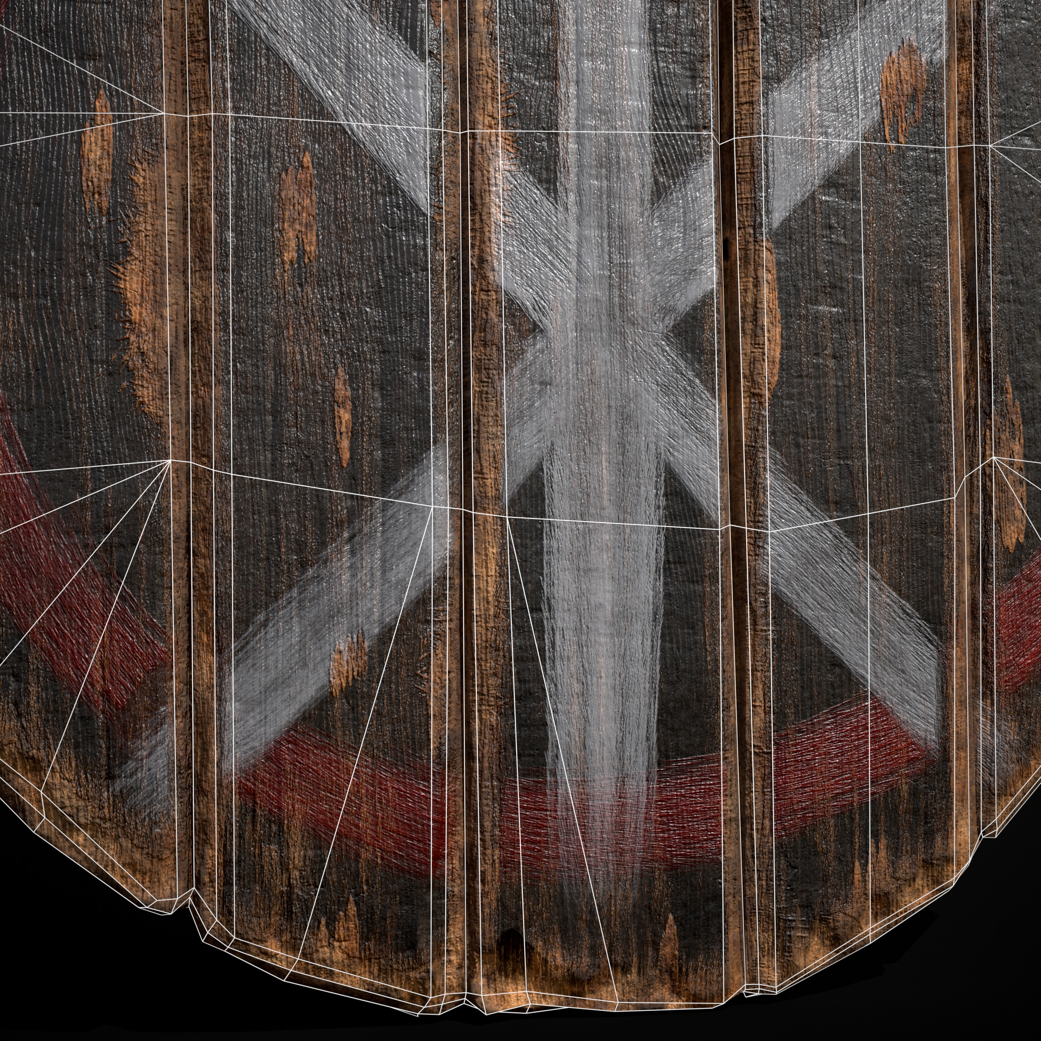 Celtic RWB Vegvisir Coat of Arms Low-poly 3D model_22