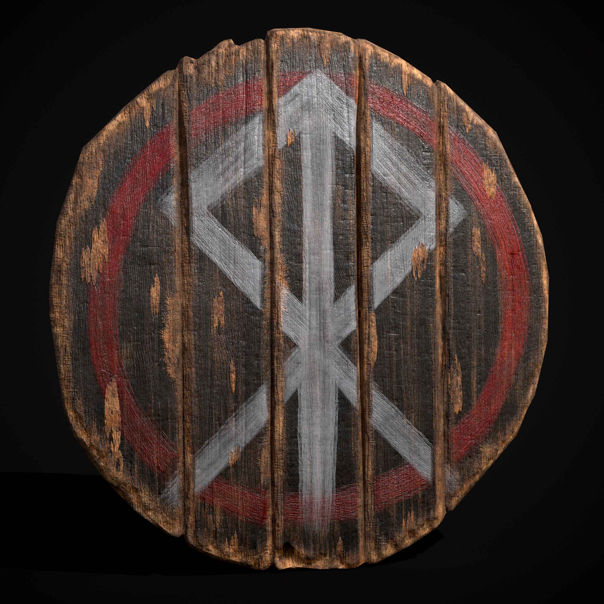 Celtic RWB Vegvisir Coat of Arms Low-poly 3D model_23