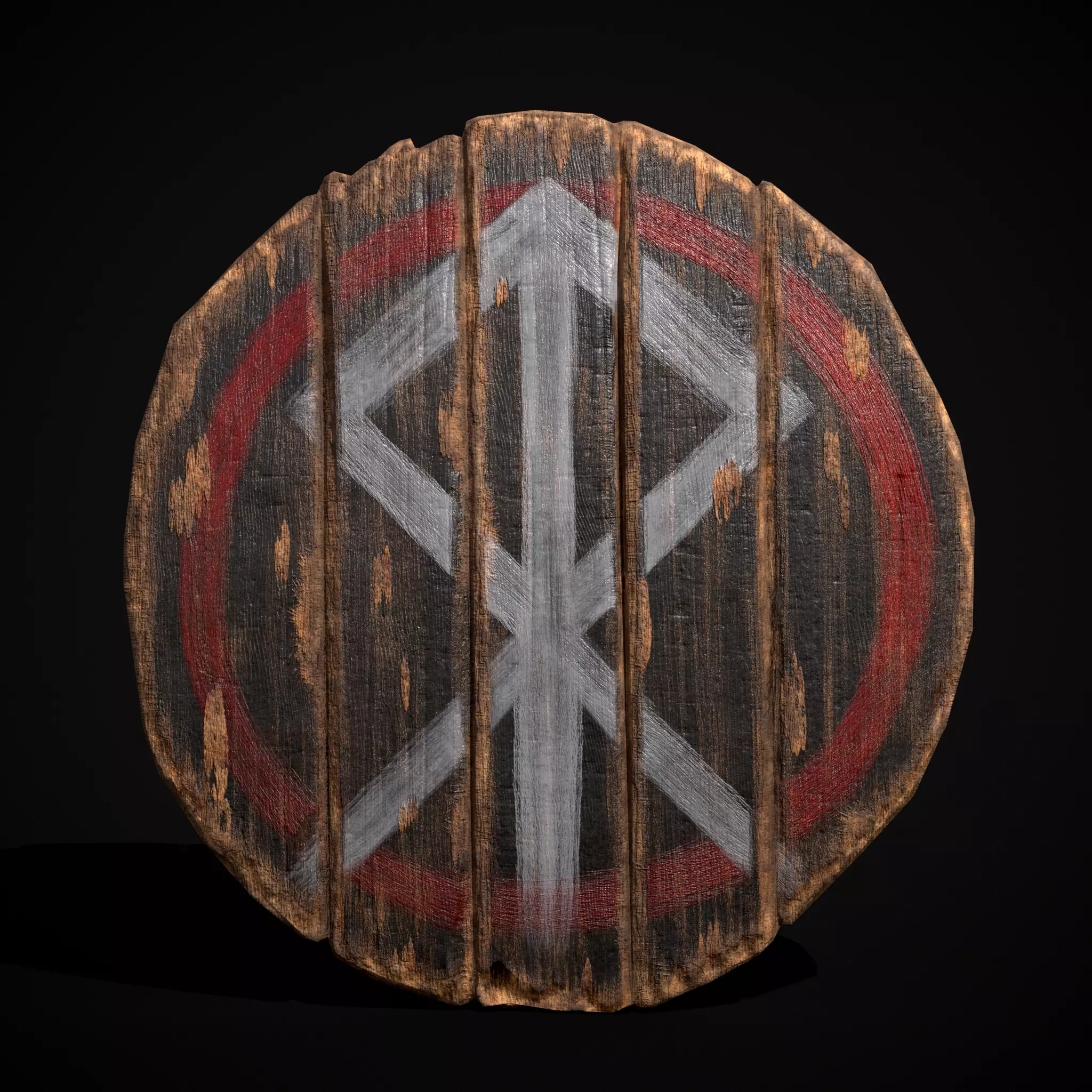 Celtic RWB Vegvisir Coat of Arms Low-poly 3D model_0