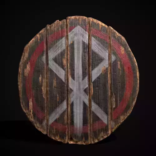 Celtic RWB Vegvisir Coat of Arms Low-poly 3D model