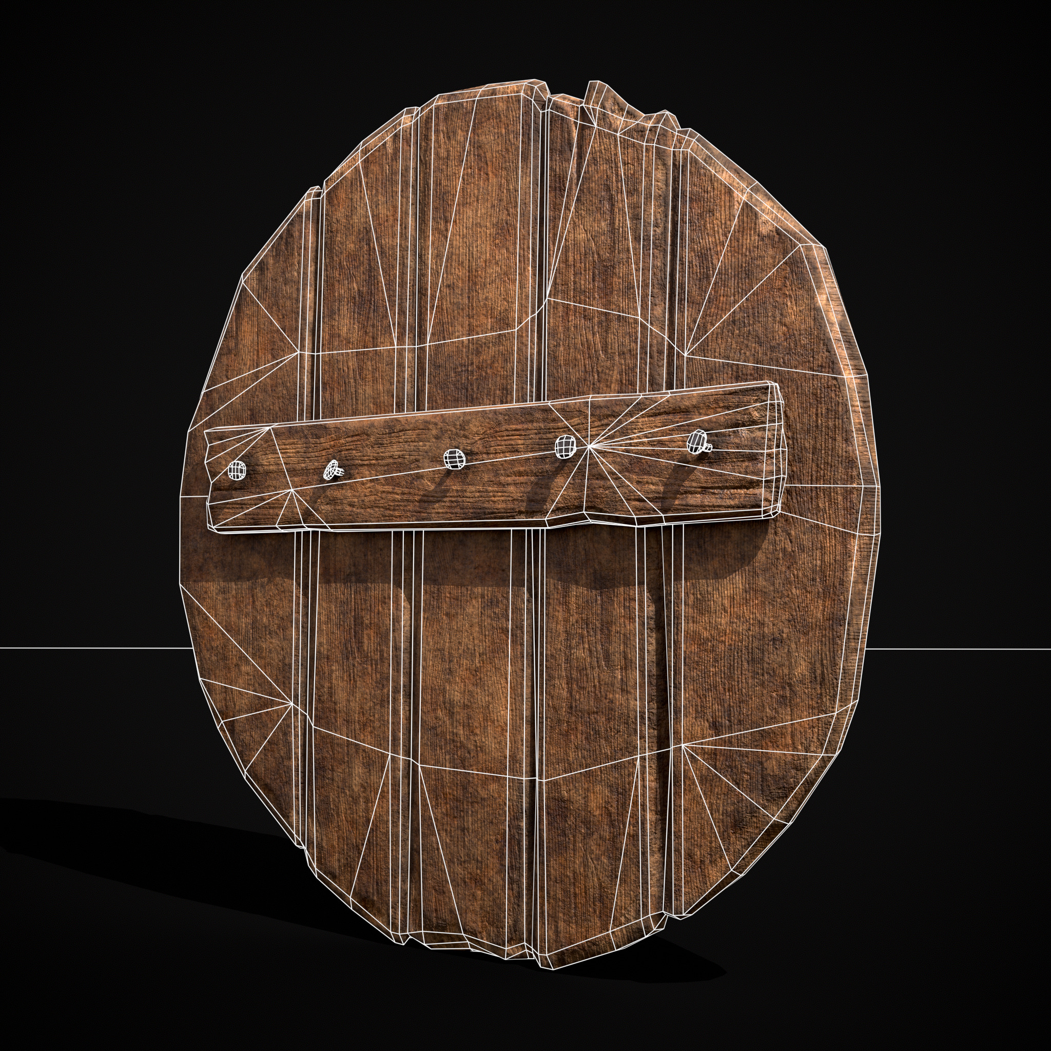 Celtic RWB Vegvisir Coat of Arms Low-poly 3D model_12