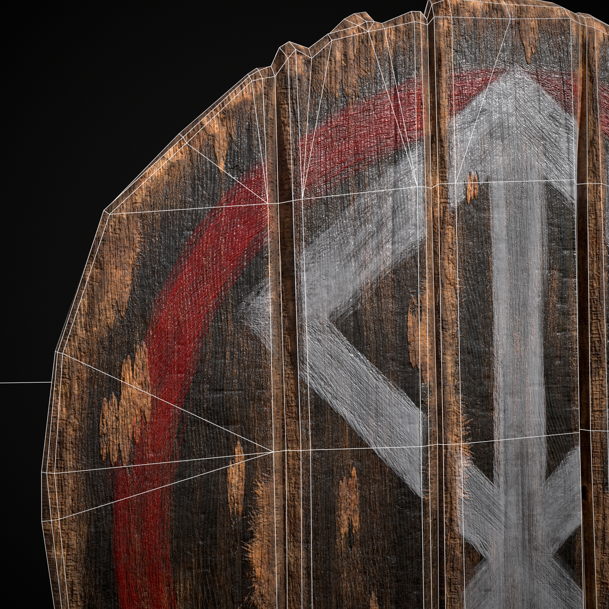 Celtic RWB Vegvisir Coat of Arms Low-poly 3D model_20