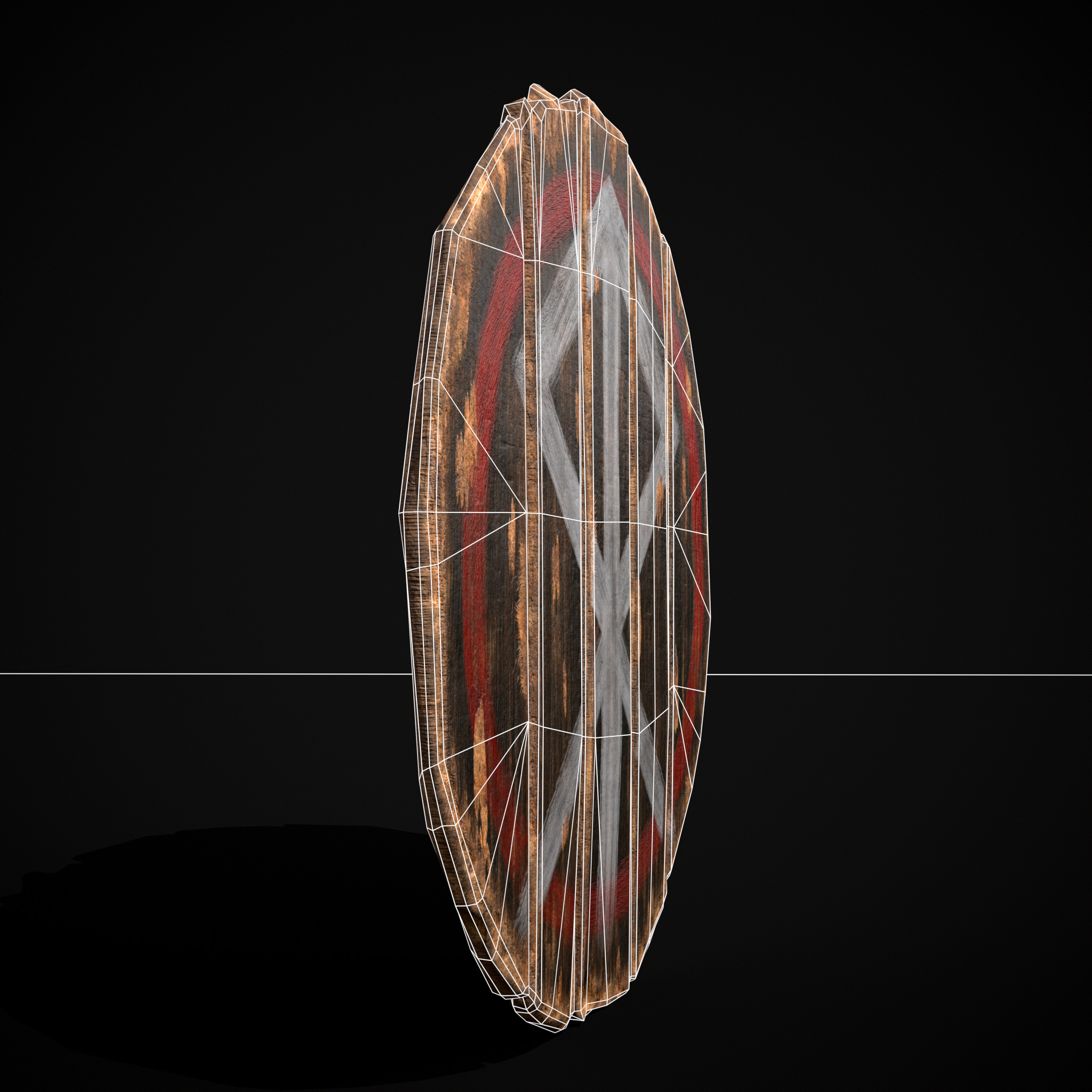 Celtic RWB Vegvisir Coat of Arms Low-poly 3D model_6