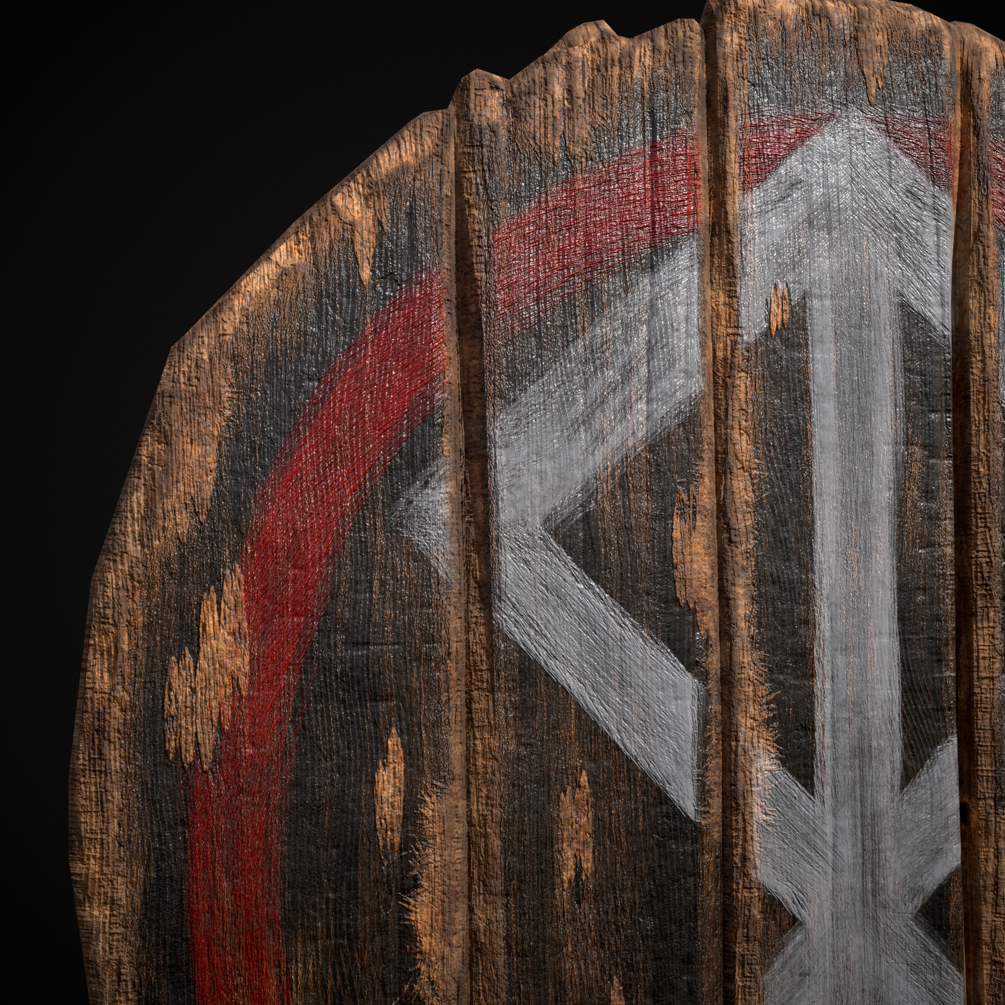 Celtic RWB Vegvisir Coat of Arms Low-poly 3D model_19