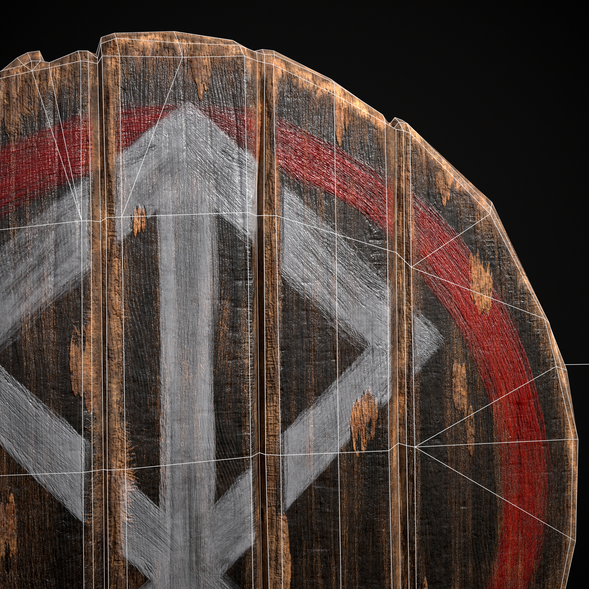 Celtic RWB Vegvisir Coat of Arms Low-poly 3D model_18