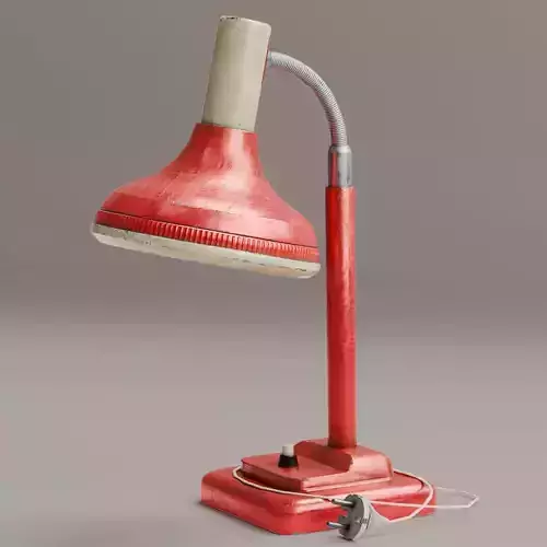 Vintage Red Table Lamp PBR