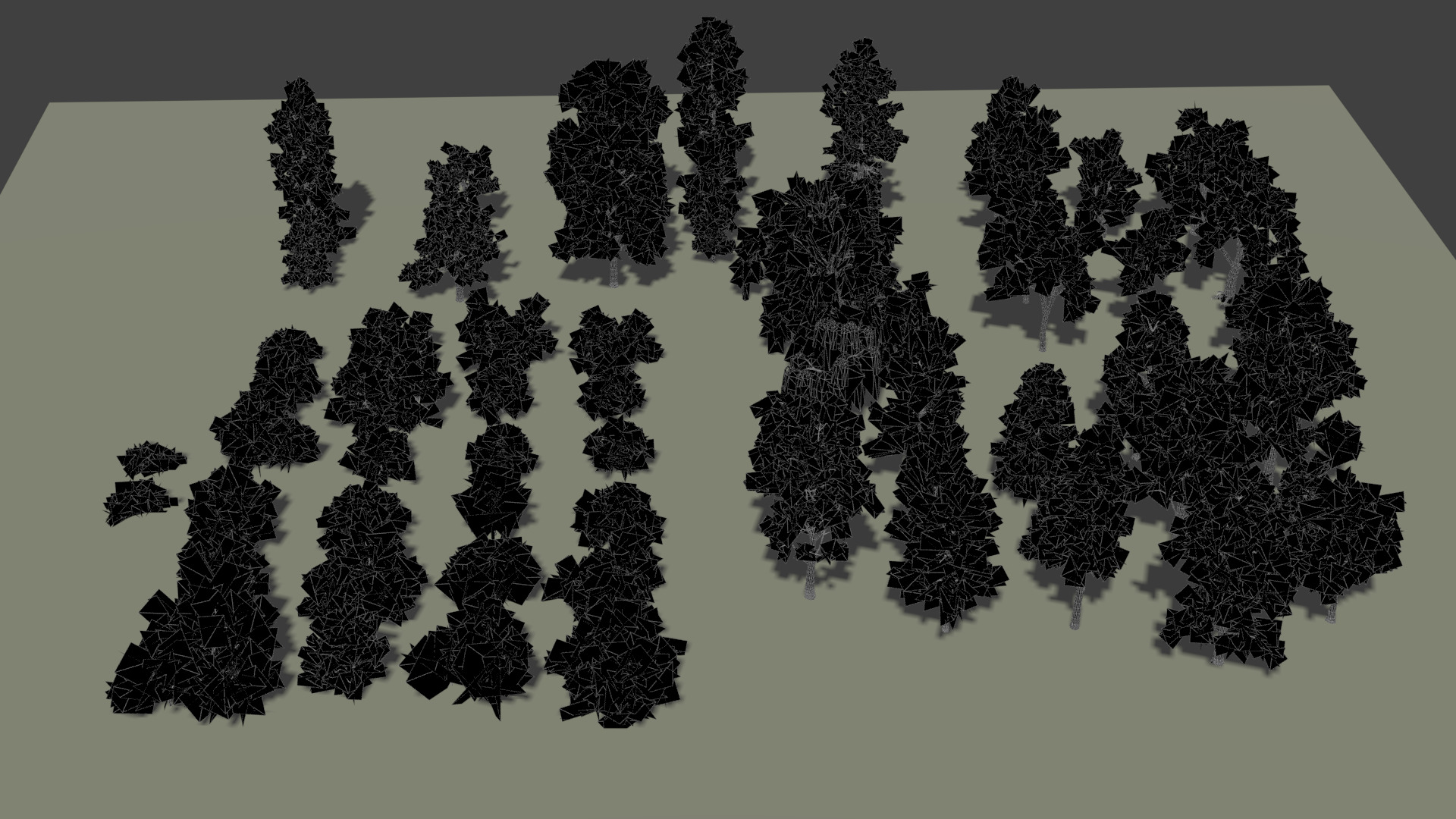 English Trees and Bushes Pack Low-poly 3D model_16