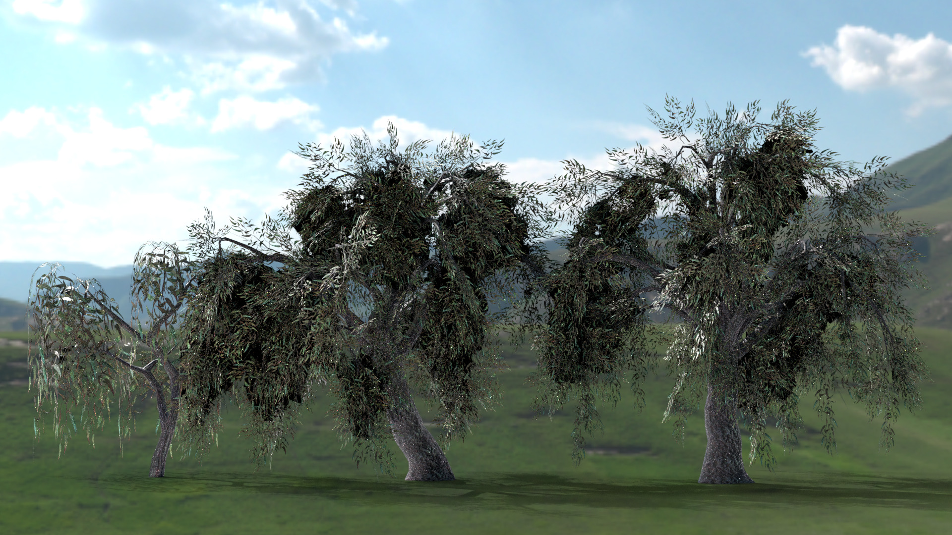 English Trees and Bushes Pack Low-poly 3D model_14