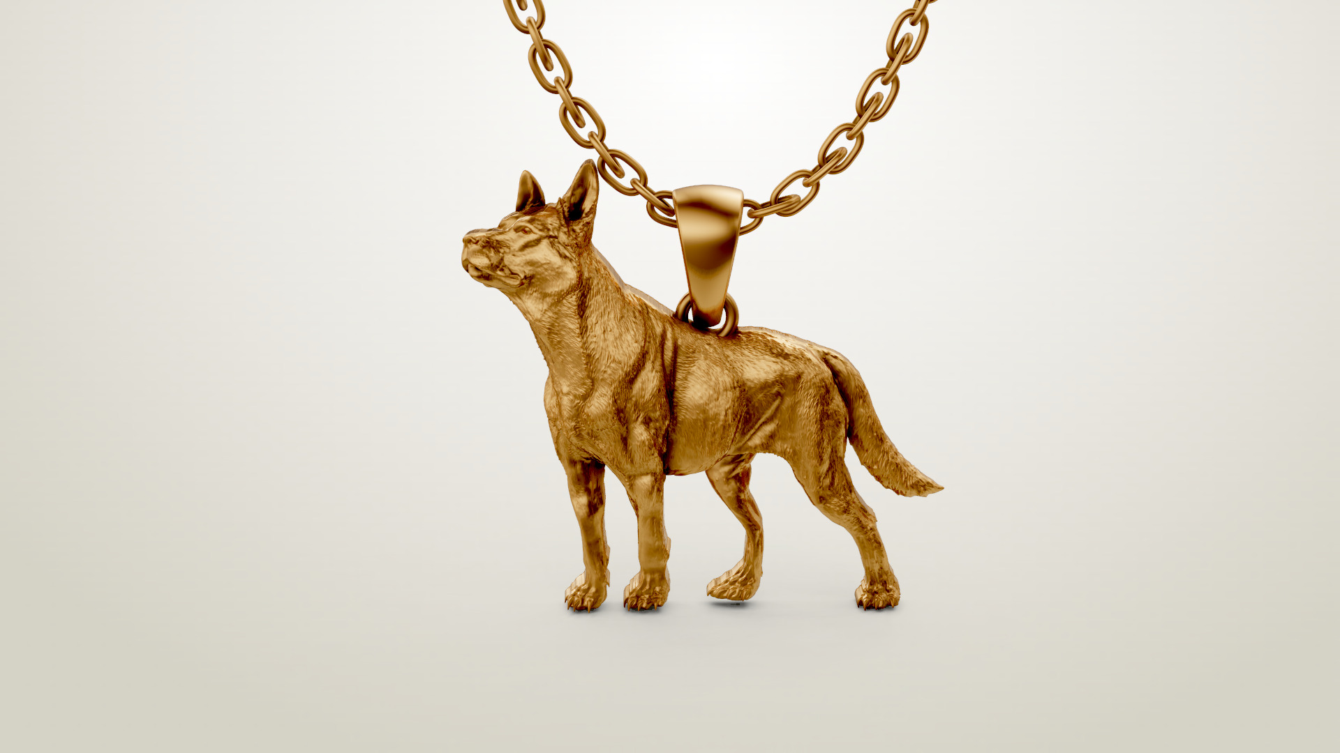 Dog Cute Animal Pendant 3D print model_1