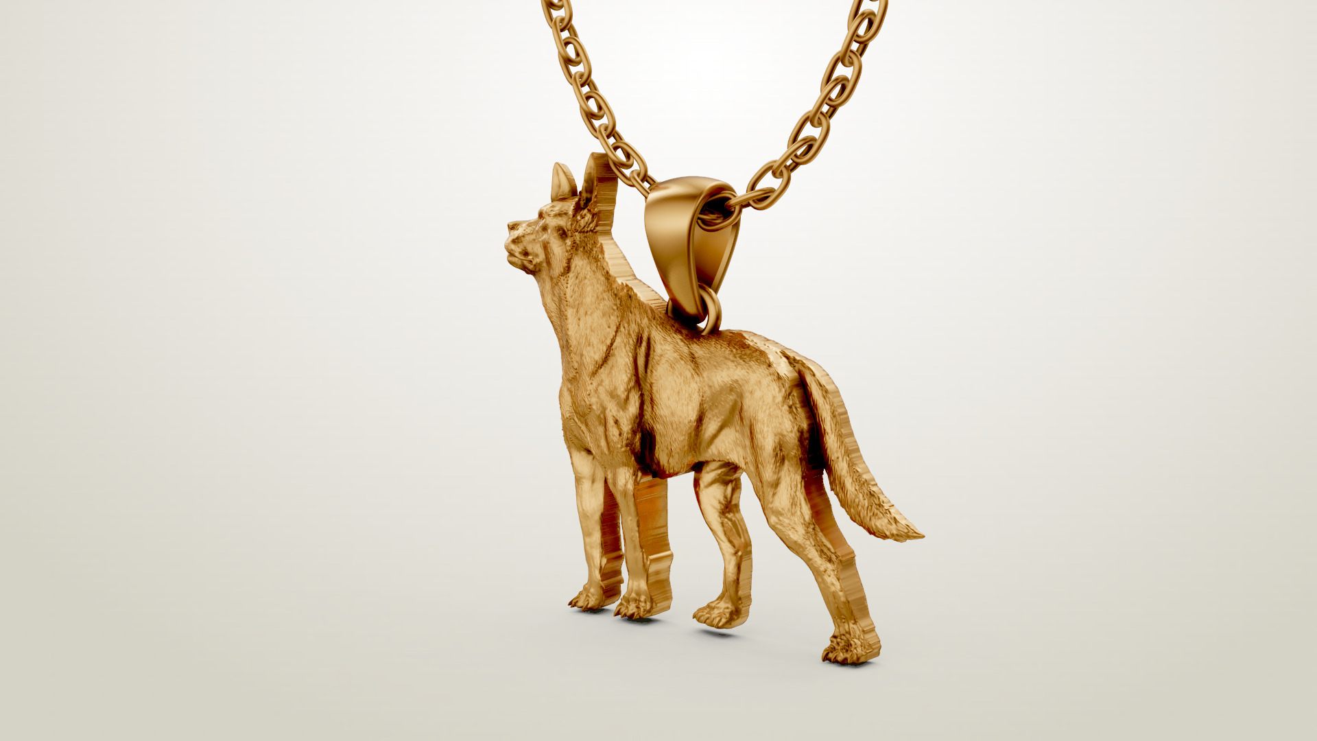Dog Cute Animal Pendant 3D print model_3