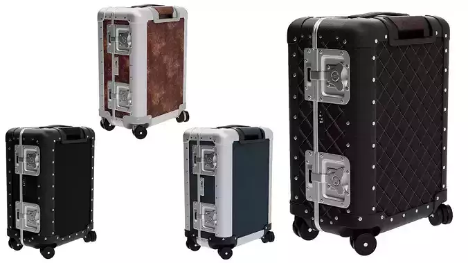 Trolley Collection - 4 PBR Models with Leather and Metal 