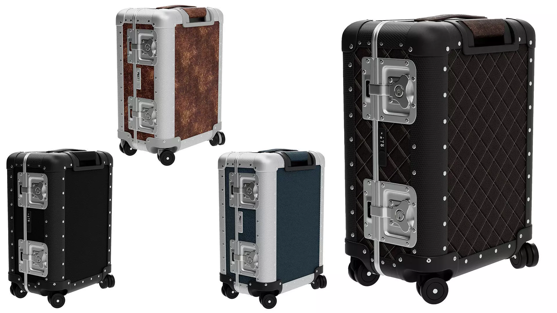 Trolley Collection - 4 PBR Models with Leather and Metal _0