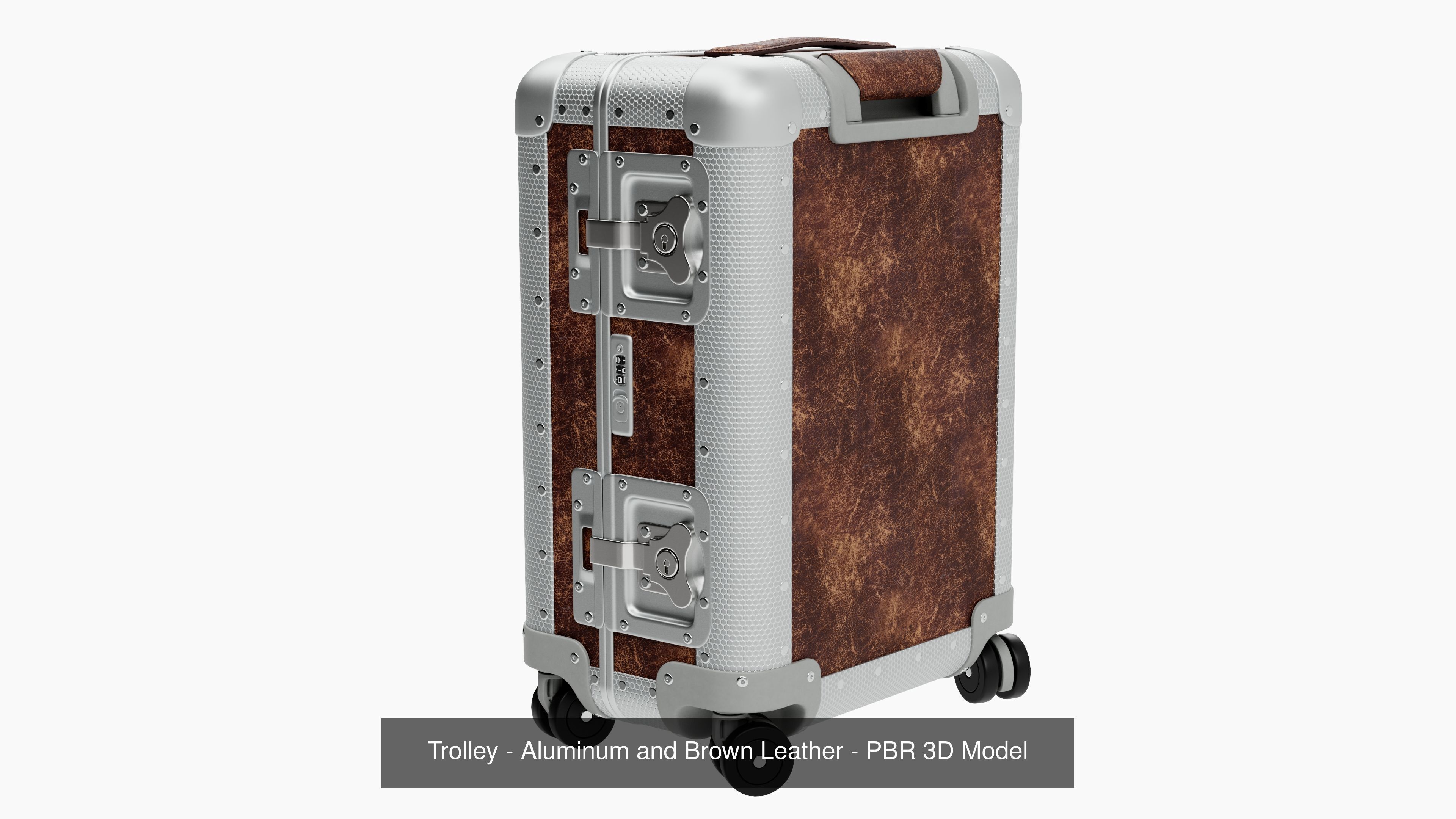 Trolley Collection - 4 PBR Models with Leather and Metal _3