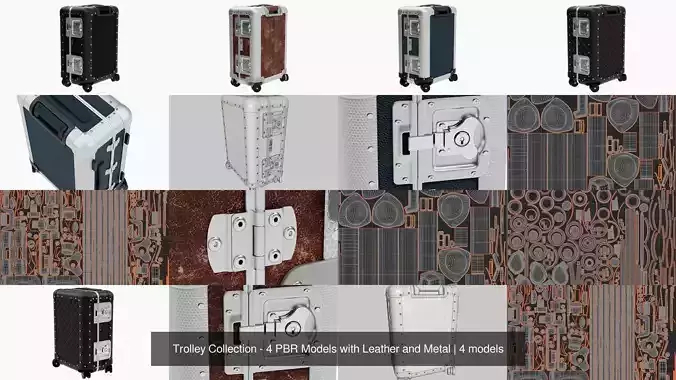 Trolley Collection - 4 PBR Models with Leather and Metal