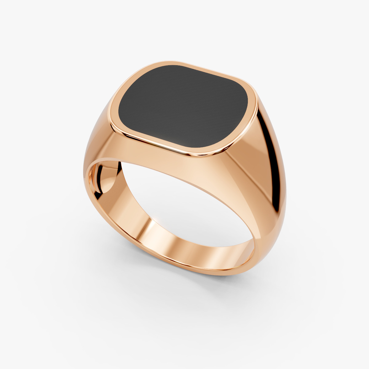 Man Signet Ring with Cabochon 3D print model_18