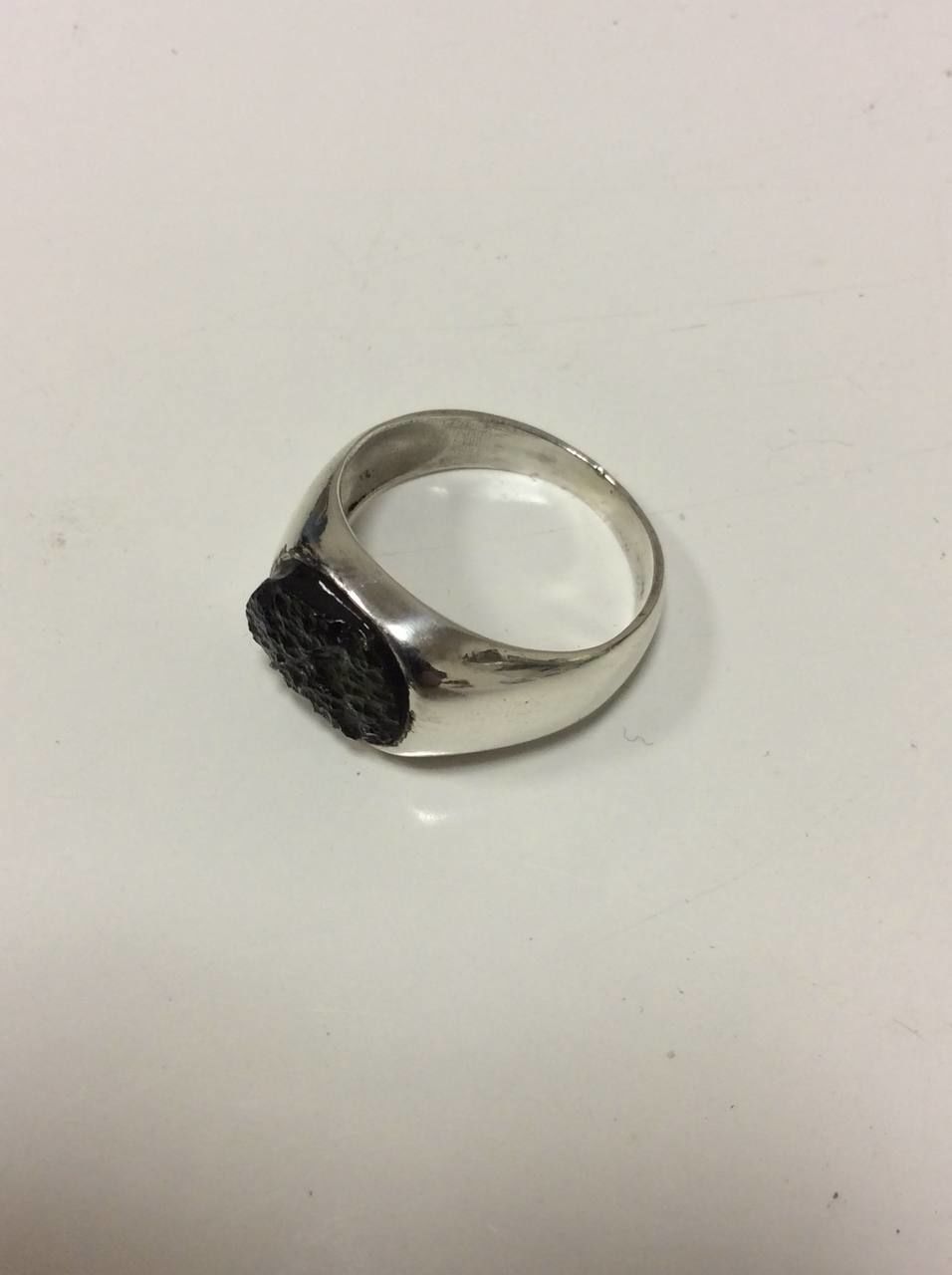 Man Signet Ring with Cabochon 3D print model_17