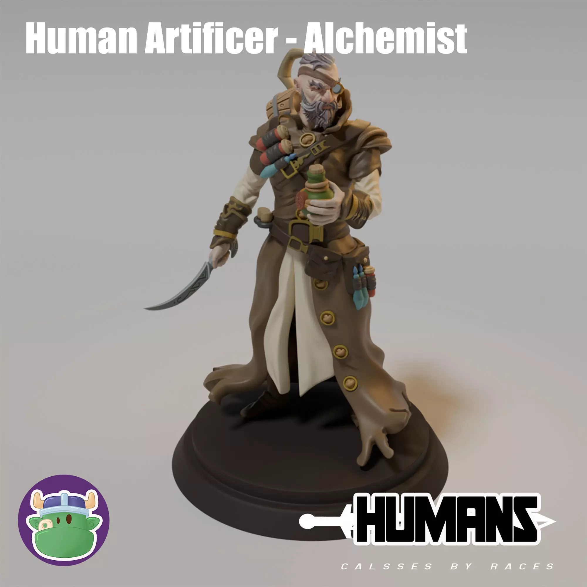 Male Human Artifice Alchemist 3D print model