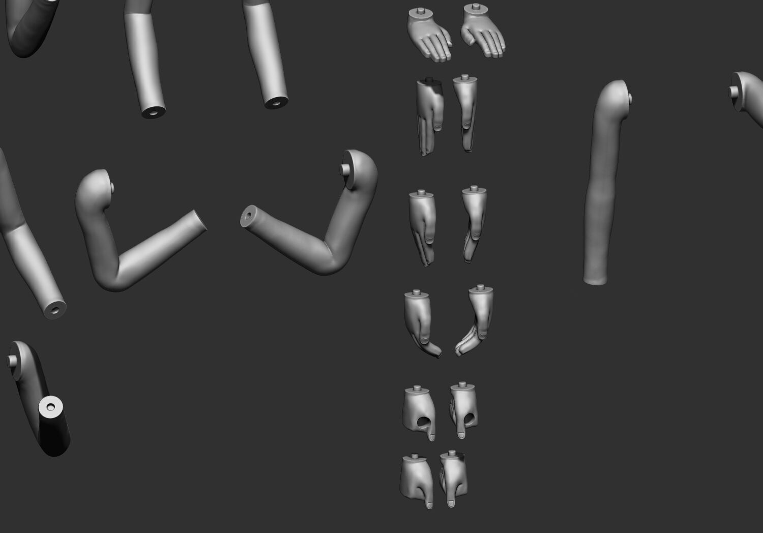 Ancient Egyptian Female Workers Miniature 3D Printable Model V2 3D print model_7