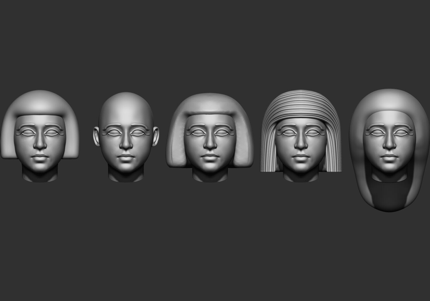 Ancient Egyptian Female Workers Miniature 3D Printable Model V2 3D print model_5