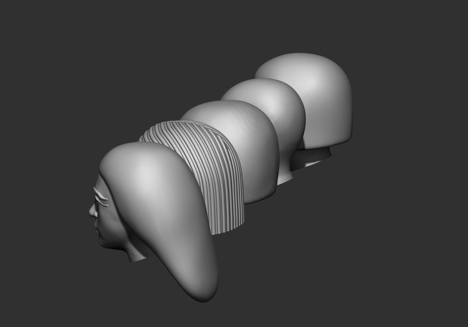 Ancient Egyptian Female Workers Miniature 3D Printable Model V2 3D print model_6