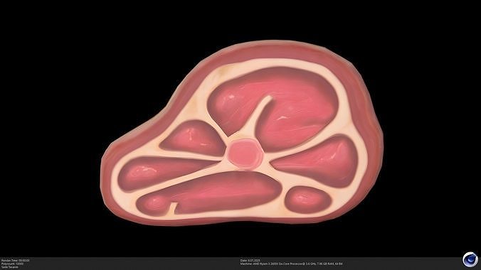 Stylized Meat - AI Low-poly 3D model